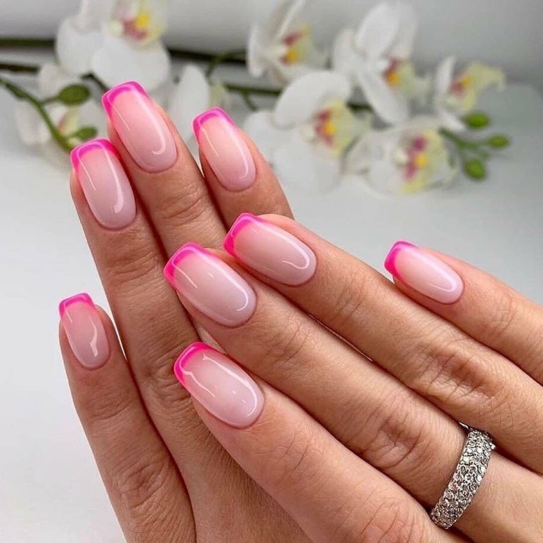 154 Ideas of Pink French Tip Nails in 2024: Pink Always in Trend